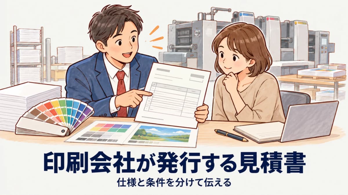 印刷会社が発行する側の見積書|記載項目と但し書き