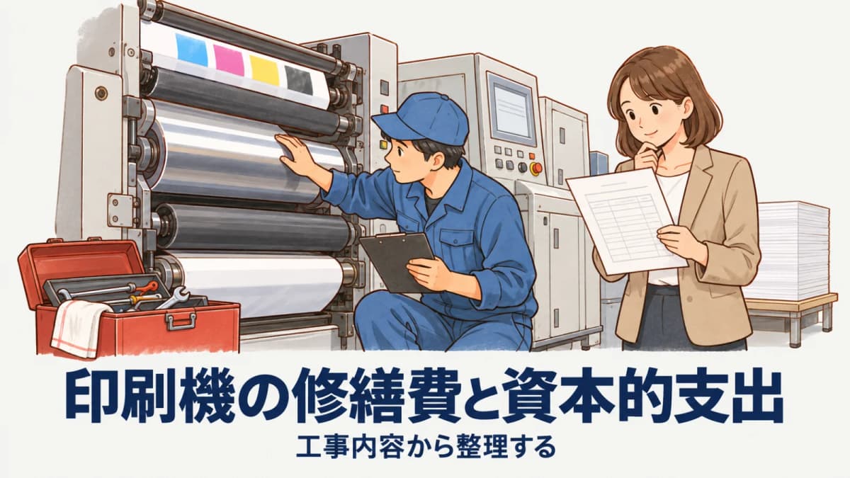 印刷機の修繕費と資本的支出|オーバーホールの判定手順